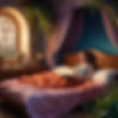 An illustration depicting a fantastical world inspired by classic bedtime tales