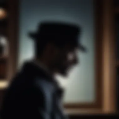 The Mind of a Detective: Intrigue and Insight A silhouette of a detective pondering over a case