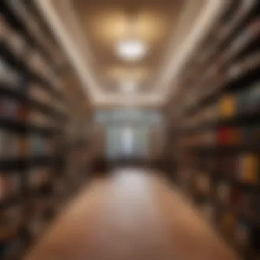 Interior view of Aisha bookstore showcasing literature collection