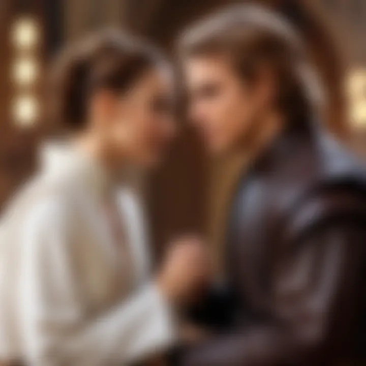 Anakin Skywalker and Padmé Amidala sharing a moment