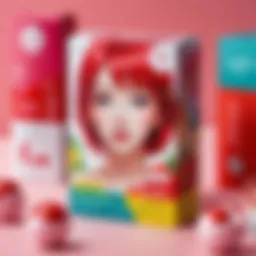 Anime-inspired cosmetic packaging bringing vibrant aesthetics