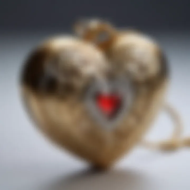 A delicate heart-shaped locket representing connection