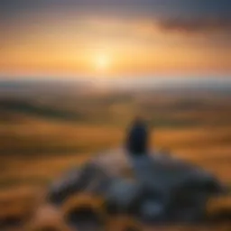 A solitary figure gazing at a vast horizon, symbolizing introspection and the essence of loneliness.