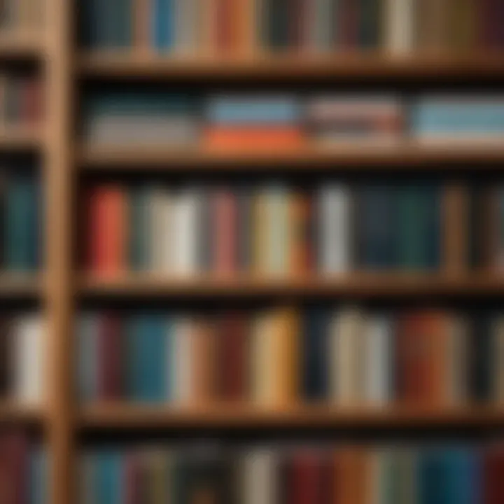 A bookshelf filled with diverse literary genres