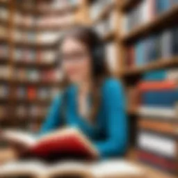 An individual immersed in a world of audio storytelling