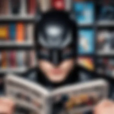 A fan engaging with Batman comic book culture