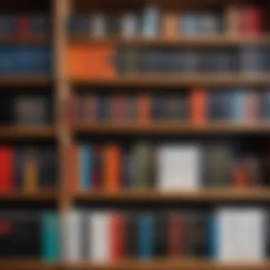 Curated Audiobook Collection A collection of audiobooks on a shelf