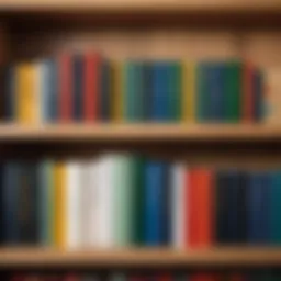 A collection of influential psychology books on a wooden shelf