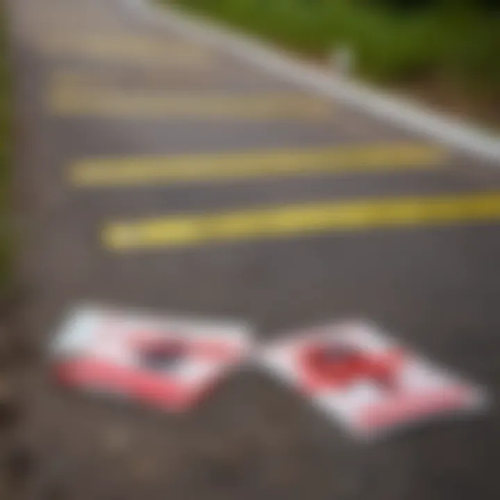 A close-up of a mysterious crime scene with evidence markers