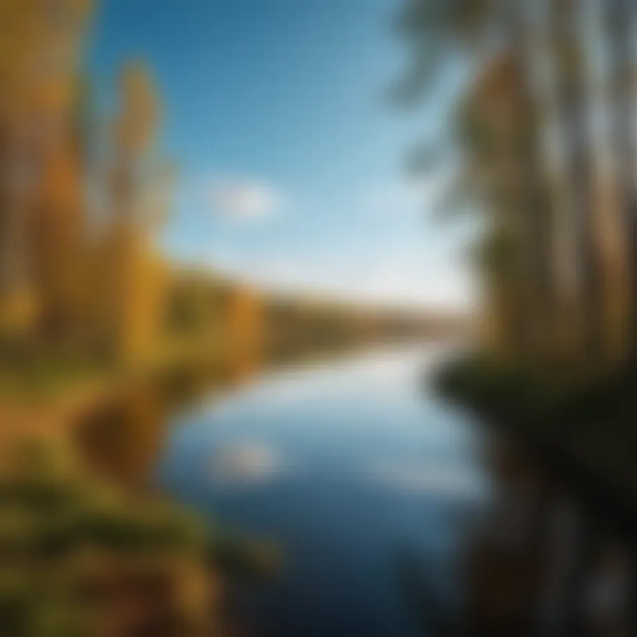 A serene landscape reflecting the essence of Russian poetry