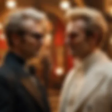 Celestial and Demonic Encounter in Season Two A captivating scene from Good Omens Season Two showing the celestial and demonic characters.