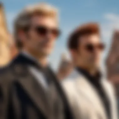 Main Characters of Good Omens Season Two The main characters of Good Omens Season Two in an intriguing moment.