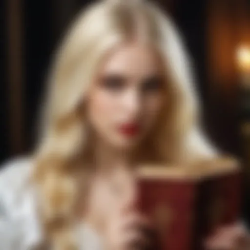 Symbolic representation of a blonde vampire in fantasy literature