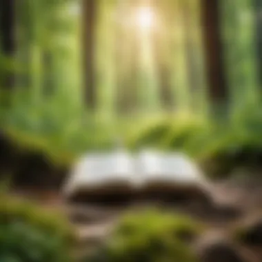 The Transformative Power of Reading in Nature An individual immersed in a book surrounded by nature