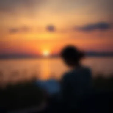 Emotional Serenity at Dusk A tranquil sunset reflecting emotional serenity