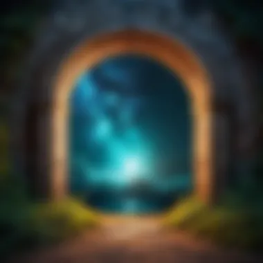 A Portal to Another World A mystical portal connecting two worlds.