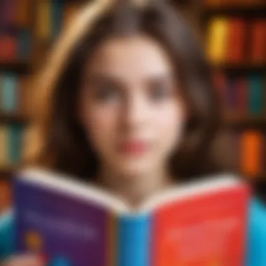 A vibrant book cover featuring a teenage girl exploring her identity