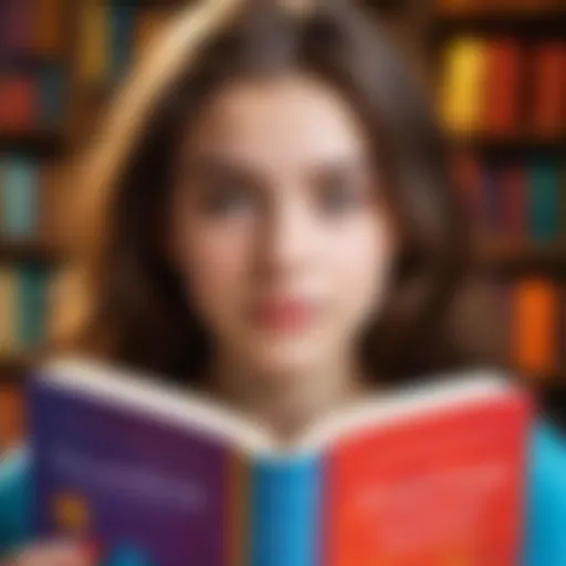 A vibrant book cover featuring a teenage girl exploring her identity