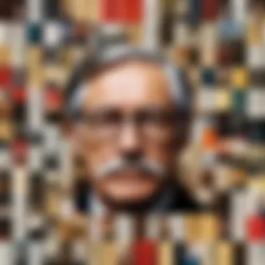 A collage of influential literary works through history