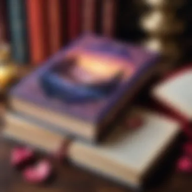 Romantic Fantasy Book Design An intricately designed book cover showcasing a romantic fantasy theme.