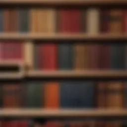 A well-organized bookshelf filled with classic literature