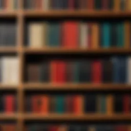 A bookshelf filled with classic psychology texts