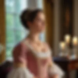 A captivating scene from Bridgerton showcasing the elegance of the Regency era.