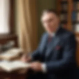 Portrait of Mikhail Bulgakov in a medical setting