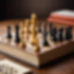 A classic chess book cover featuring strategic diagrams