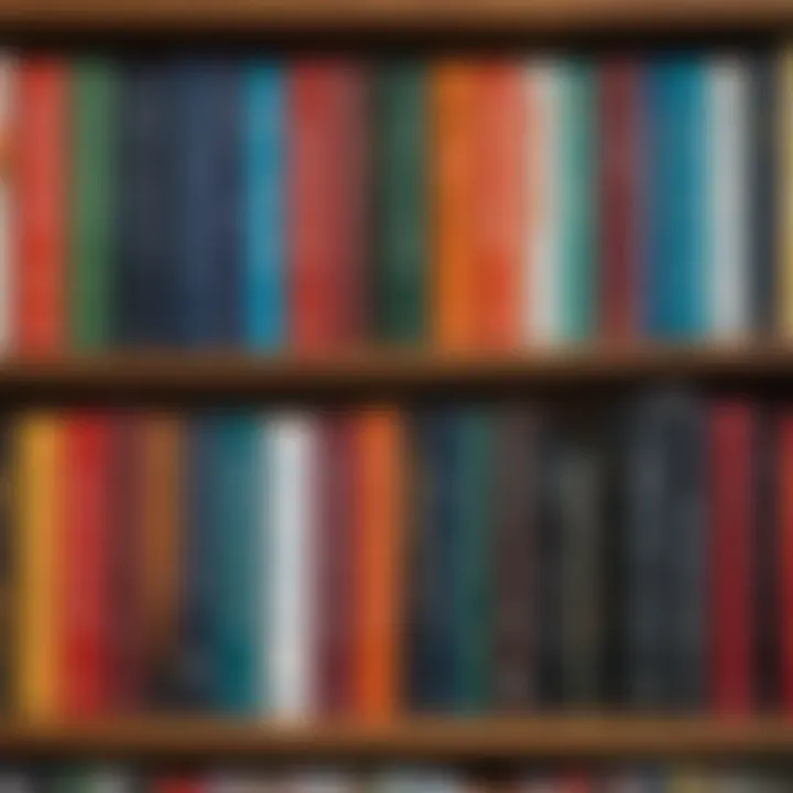 A collection of self-help books on a shelf