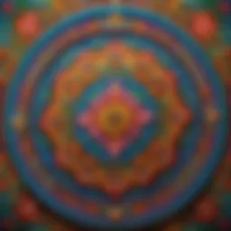 A beautifully colored mandala showcasing intricate patterns