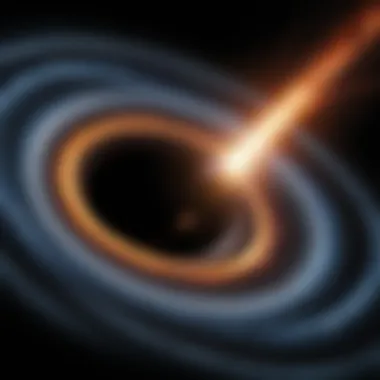 Illustration of black holes and cosmic phenomena