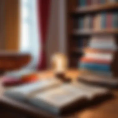 Immersive Reading Experience with Classics A cozy reading nook with classic literature on a table