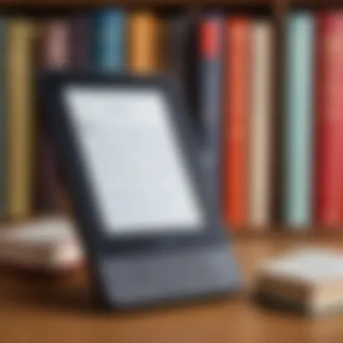 The Evolution of Reading in Digital Age A digital device displaying an e-book library