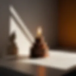 Symbol of illumination contrasting with shadows