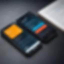 Illustration of a smartphone displaying the app interface