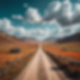 A surreal landscape blending dreamlike elements with stark reality