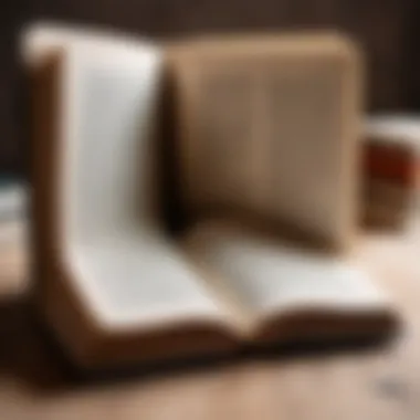 Literary Giants of Dystopian Fiction An open book with pages filled with powerful words