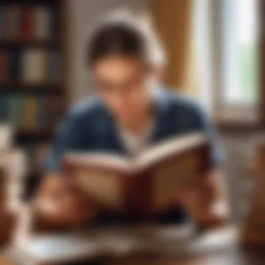 Emotional Connections Through Literature Illustration of a reader deeply engrossed in a book
