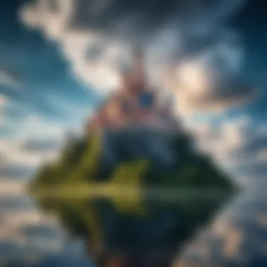 Castle in the Sky An enchanting castle surrounded by clouds and stars