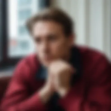 A contemplative character reflecting on life's complexities