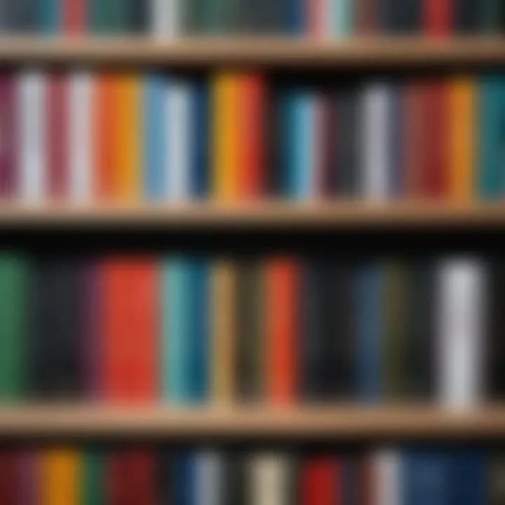 A diverse range of personal growth books on a shelf