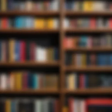 Diverse Genres An artistic arrangement of genre-specific books on a shelf