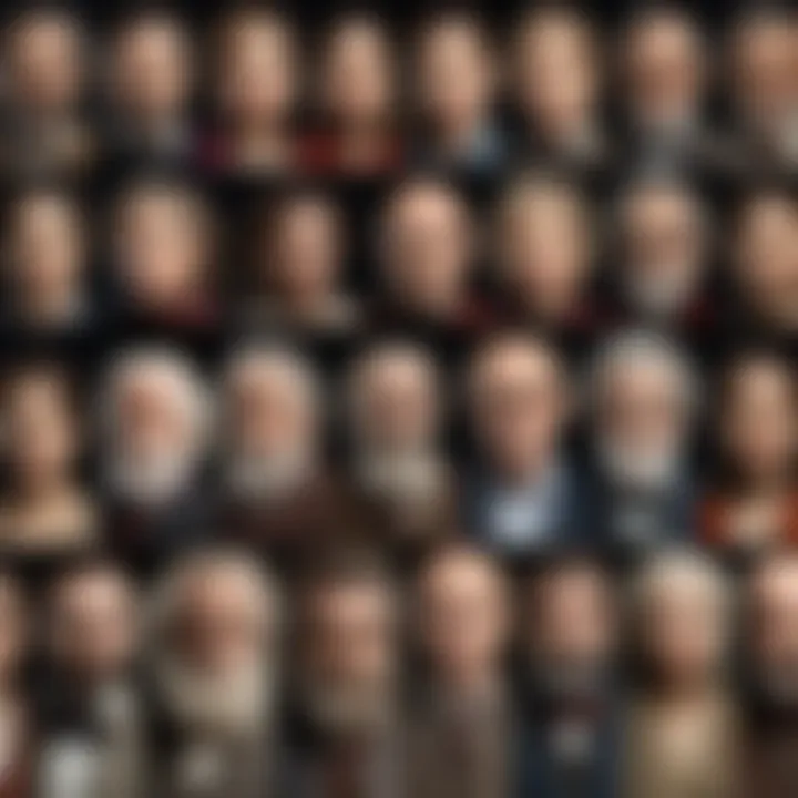 Visual representation of the evolution of literary characters over time