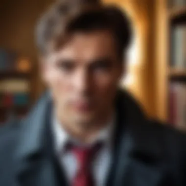 Dramatic Detective Scene A dramatic scene from a detective story unraveling