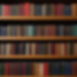 A bookshelf filled with various literary classics