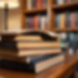 A serene library environment showcasing diverse literature