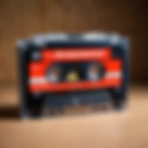 A vintage cassette tape symbolizing the era of audiobooks in the 1990s