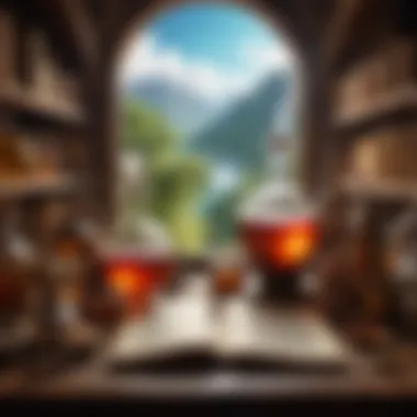 Alchemy in a Realm of Wonders A fantastical landscape where alchemy and magic intertwine.