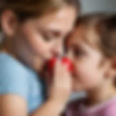 Parent and child sharing emotional moments